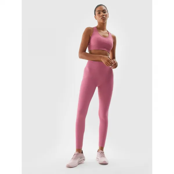 Dámske legíny 4F TIGHTS FNK-WAW24TFTIF278-53S-DARK PINK