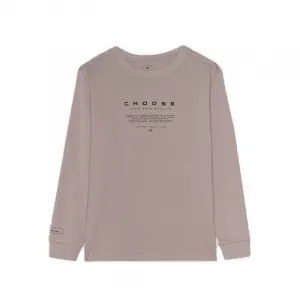 Chlapčenské tričko s dlhým rukávom 4F JUNIOR LONGSLEEVE-JWAW24TLONM294-26S-WARM LIGHT GREY