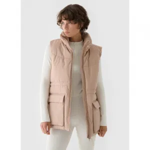 Dámska vesta 4F VEST JACKET-WAW24TVJAF135-83S-BEIGE