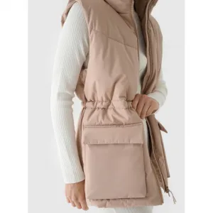 Dámska vesta 4F VEST JACKET-WAW24TVJAF135-83S-BEIGE