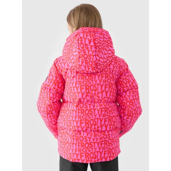 Dievčenská lyžiarska bunda 4F JUNIOR TECHNICAL JACKET-JWAW24TTJAF544-90A-MULTICOLOUR ALLOVER