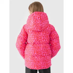 Dievčenská lyžiarska bunda 4F JUNIOR TECHNICAL JACKET-JWAW24TTJAF544-90A-MULTICOLOUR ALLOVER