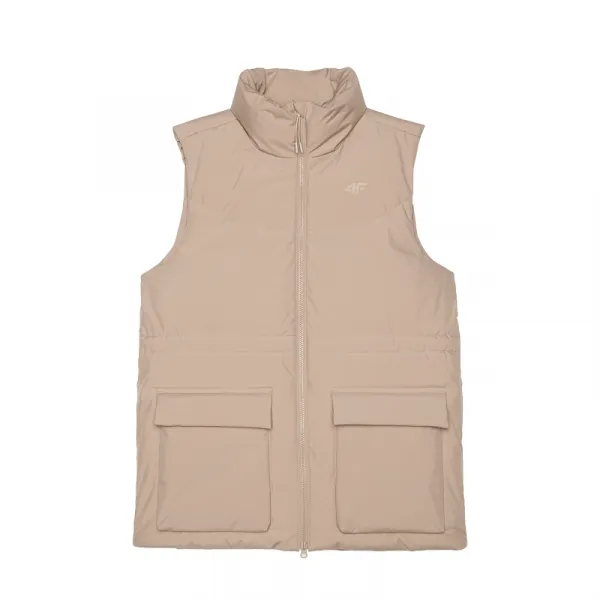 Dámska vesta 4F VEST JACKET-WAW24TVJAF135-83S-BEIGE