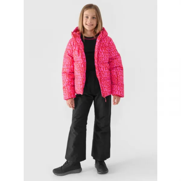 Dievčenská lyžiarska bunda 4F JUNIOR TECHNICAL JACKET-JWAW24TTJAF544-90A-MULTICOLOUR ALLOVER