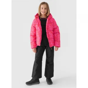Dievčenská lyžiarska bunda 4F JUNIOR TECHNICAL JACKET-JWAW24TTJAF544-90A-MULTICOLOUR ALLOVER