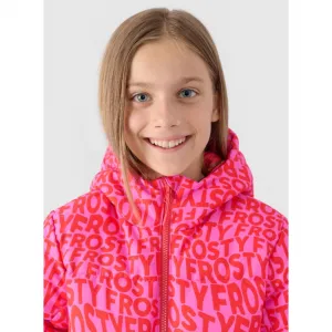 Dievčenská lyžiarska bunda 4F JUNIOR TECHNICAL JACKET-JWAW24TTJAF544-90A-MULTICOLOUR ALLOVER