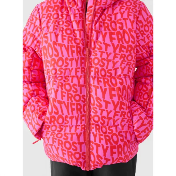 Dievčenská lyžiarska bunda 4F JUNIOR TECHNICAL JACKET-JWAW24TTJAF544-90A-MULTICOLOUR ALLOVER