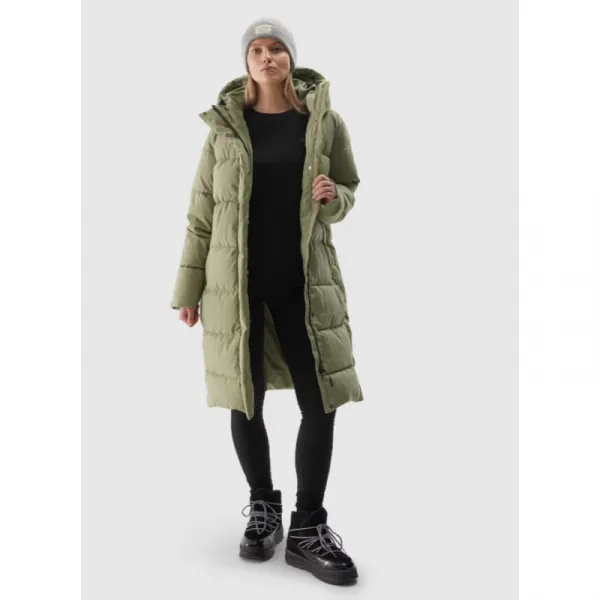 Dámska bunda 4F DOWN JACKET-WAW24TDJAF476-43S-KHAKI