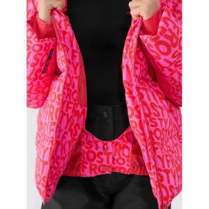 Dievčenská lyžiarska bunda 4F JUNIOR TECHNICAL JACKET-JWAW24TTJAF544-90A-MULTICOLOUR ALLOVER