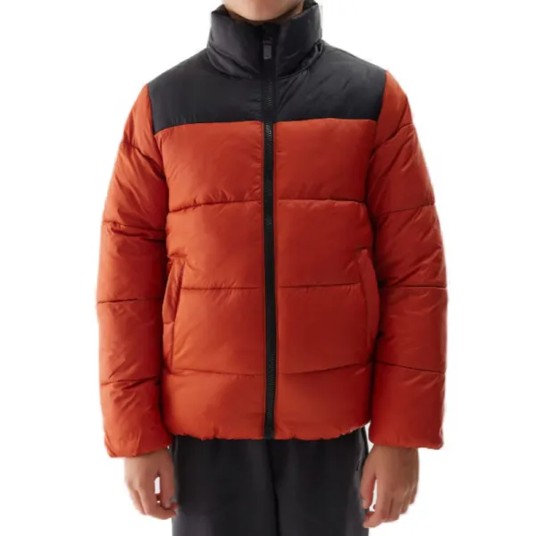 Chlapčenská bunda 4F JUNIOR DOWN JACKET-JWAW24TDJAM461-61S-DARK RED
