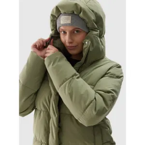 Dámska bunda 4F DOWN JACKET-WAW24TDJAF476-43S-KHAKI
