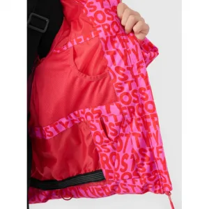 Dievčenská lyžiarska bunda 4F JUNIOR TECHNICAL JACKET-JWAW24TTJAF544-90A-MULTICOLOUR ALLOVER
