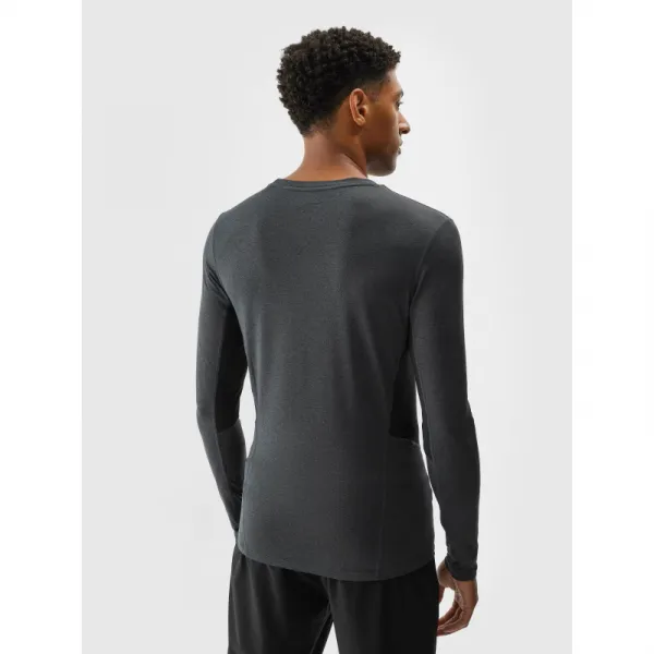 Pánske tréningové tričko s dlhým rukávom 4F LONGSLEEVE FNK-WAW24TFLOM273-22M-ANTHRACITE MELANGE
