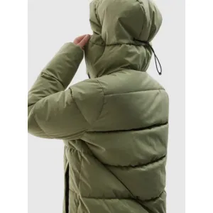 Dámska bunda 4F DOWN JACKET-WAW24TDJAF476-43S-KHAKI