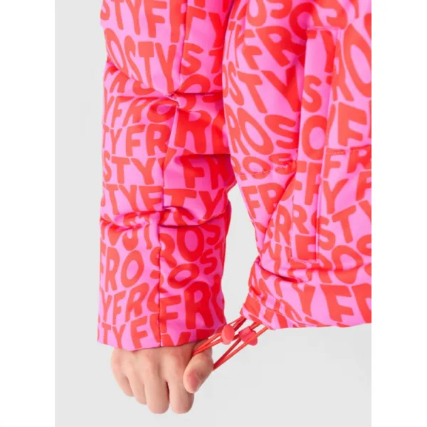 Dievčenská lyžiarska bunda 4F JUNIOR TECHNICAL JACKET-JWAW24TTJAF544-90A-MULTICOLOUR ALLOVER