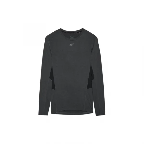 Pánske tréningové tričko s dlhým rukávom 4F LONGSLEEVE FNK-WAW24TFLOM273-22M-ANTHRACITE MELANGE
