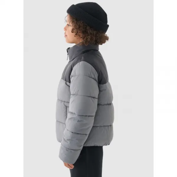 Chlapčenská bunda 4F JUNIOR DOWN JACKET-JWAW24TDJAM461-25S-GREY