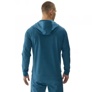 Pánska tréningová mikina so zipsom 4F SWEATSHIRT FNK-WAW24TFSWM404-46M-TEAL MELANGE