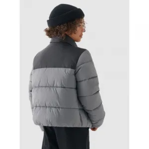 Chlapčenská bunda 4F JUNIOR DOWN JACKET-JWAW24TDJAM461-25S-GREY