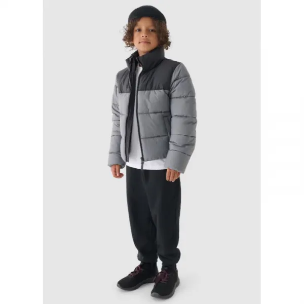 Chlapčenská bunda 4F JUNIOR DOWN JACKET-JWAW24TDJAM461-25S-GREY