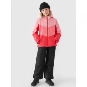 Dievčenská lyžiarska bunda 4F JUNIOR TECHNICAL JACKET-JWAW24TTJAF545-62S-RED