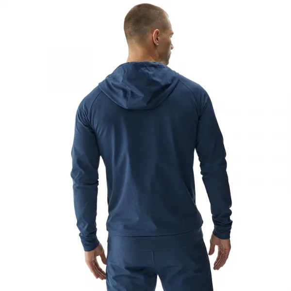 Pánska tréningová mikina so zipsom 4F SWEATSHIRT FNK-WAW24TFSWM404-31M-NAVY MELANGE
