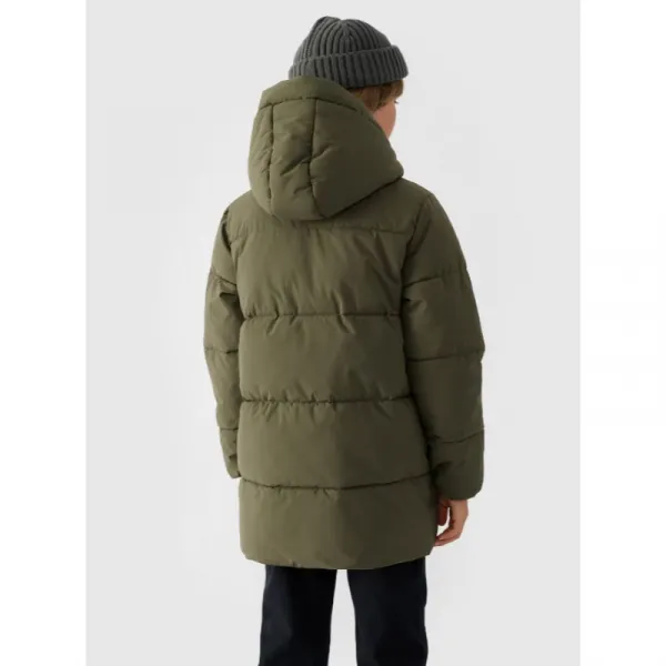 Chlapčenská bunda 4F JUNIOR DOWN JACKET-JWAW24TDJAM464-43S-KHAKI