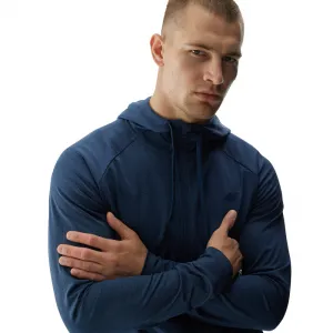Pánska tréningová mikina so zipsom 4F SWEATSHIRT FNK-WAW24TFSWM404-31M-NAVY MELANGE