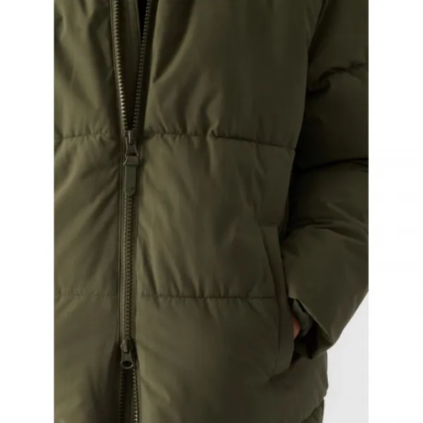 Chlapčenská bunda 4F JUNIOR DOWN JACKET-JWAW24TDJAM464-43S-KHAKI