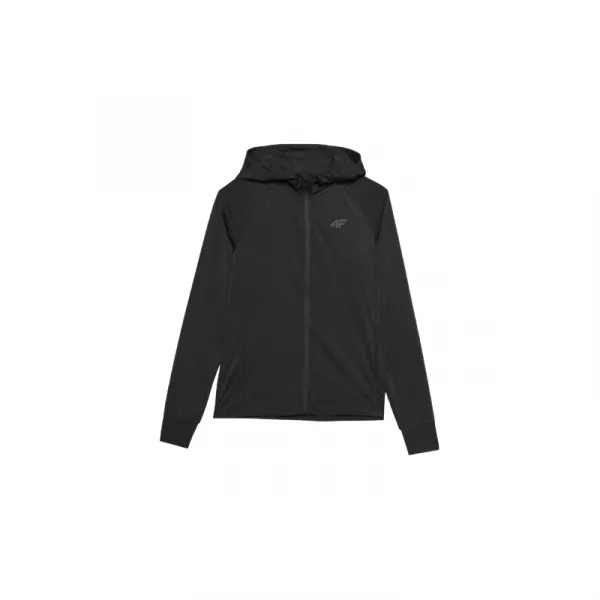 Dámska zateplená tréningová mikina so zipsom 4F SWEATSHIRT FNK-WAW24TFSWF406-20S-DEEP BLACK