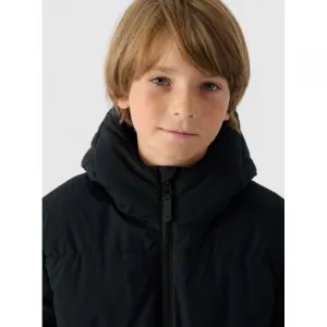 Chlapčenská bunda 4F JUNIOR DOWN JACKET-JWAW24TDJAM464-20S-DEEP BLACK
