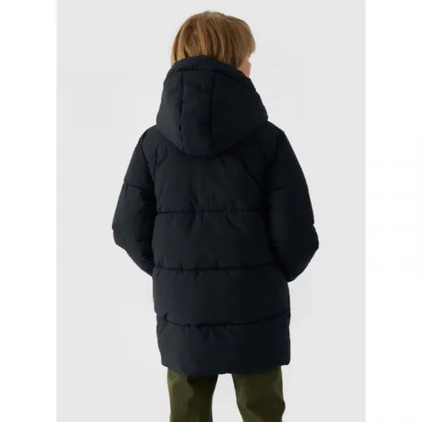 Chlapčenská bunda 4F JUNIOR DOWN JACKET-JWAW24TDJAM464-20S-DEEP BLACK
