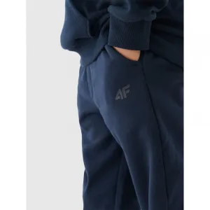 Chlapčenské tepláky 4F JUNIOR TROUSERS-JWMM00TTROM0811-31S-NAVY