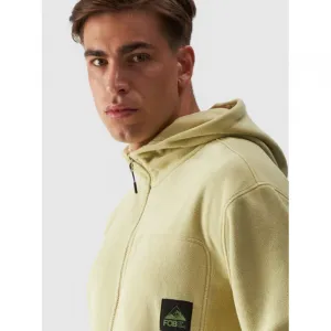 Pánska flisová mikina so zipsom 4F FLEECE-WAW24TFLEM252-44S-OLIVE
