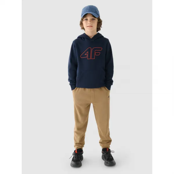 Chlapčenská mikina s kapucňou 4F JUNIOR SWEATSHIRT-JWMM00TSWSM1292-31S-NAVY