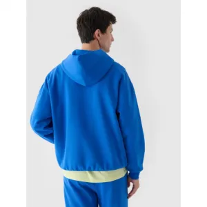 Pánska mikina s kapucňou 4F SWEATSHIRT-WAW24TSWSM1311-36S-COBALT