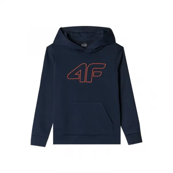Chlapčenská mikina s kapucňou 4F JUNIOR SWEATSHIRT-JWMM00TSWSM1292-31S-NAVY