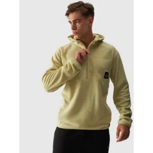 Pánska flisová mikina so zipsom 4F FLEECE-WAW24TFLEM252-44S-OLIVE