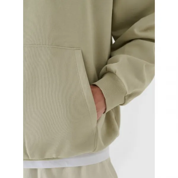 Pánska mikina s kapucňou 4F SWEATSHIRT-WAW24TSWSM1311-44S-OLIVE