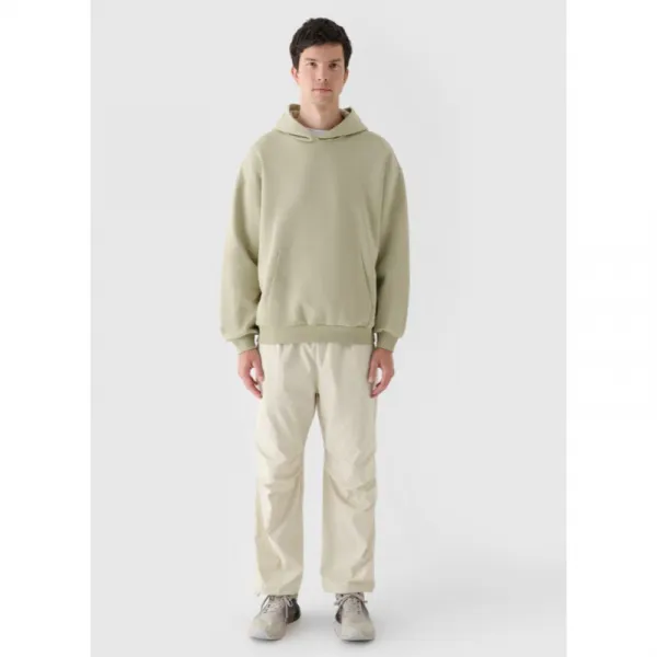 Pánska mikina s kapucňou 4F SWEATSHIRT-WAW24TSWSM1311-44S-OLIVE