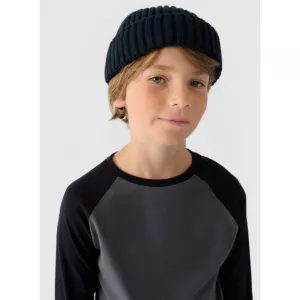 Chlapčenské tričko s dlhým rukávom 4F JUNIOR LONGSLEEVE-JWAW24TLONM293-22S-ANTHRACITE
