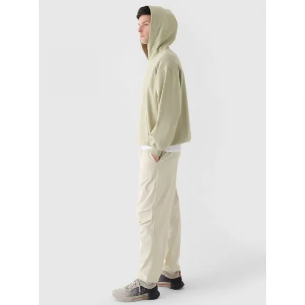 Pánska mikina s kapucňou 4F SWEATSHIRT-WAW24TSWSM1311-44S-OLIVE