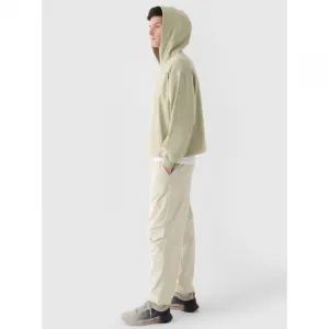 Pánska mikina s kapucňou 4F SWEATSHIRT-WAW24TSWSM1311-44S-OLIVE
