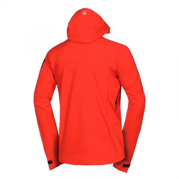 Pánska turistická softshellová bunda NORTHFINDER FABIO-363redorange