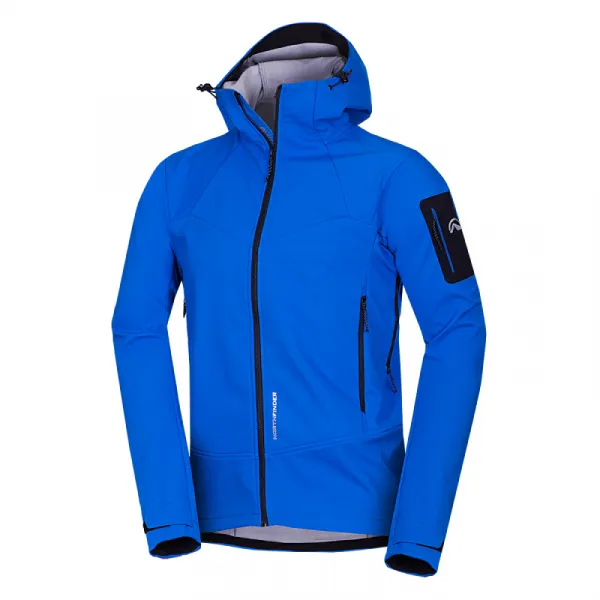 Pánska turistická softshellová bunda NORTHFINDER FABIO-281blue