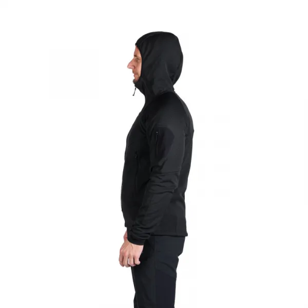 Pánska turistická mikina so zipsom NORTHFINDER GIOELE-411greyblack