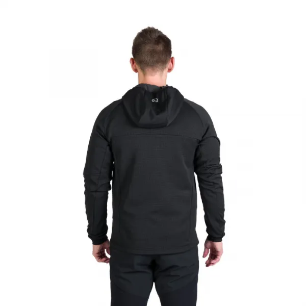 Pánska turistická mikina so zipsom NORTHFINDER GIOELE-411greyblack
