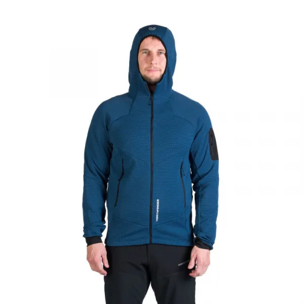 Pánska turistická mikina so zipsom NORTHFINDER GIOELE-282blueblack