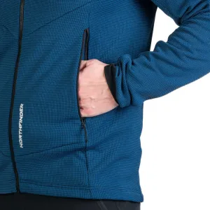 Pánska turistická mikina so zipsom NORTHFINDER GIOELE-282blueblack