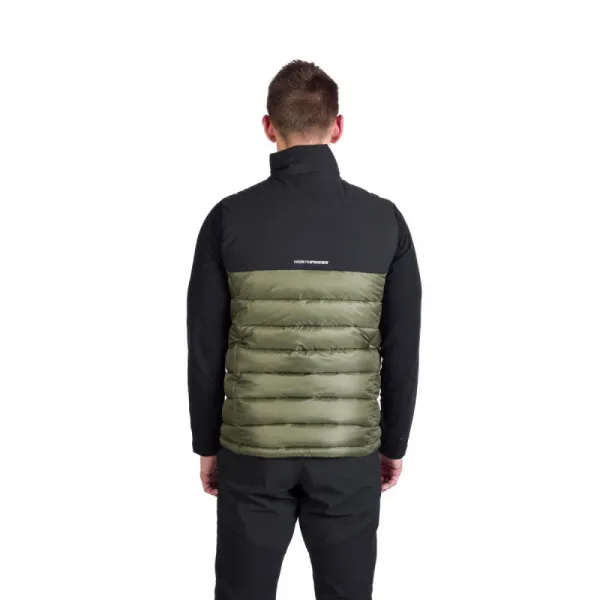 Pánska turistická vesta NORTHFINDER FILIPPO-550blackdarkgreen